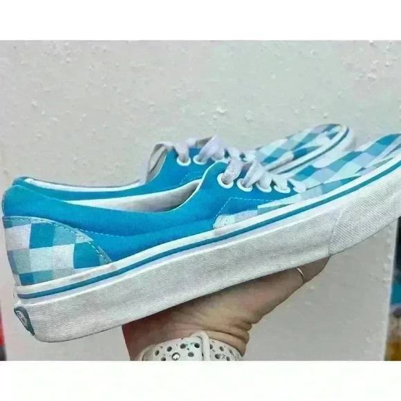Vans Blue & White Checkered Men's-6.5 Women's -8 - Picture 1 of 5